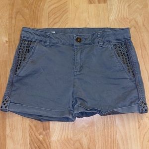 STUDDED GREY SHORTS